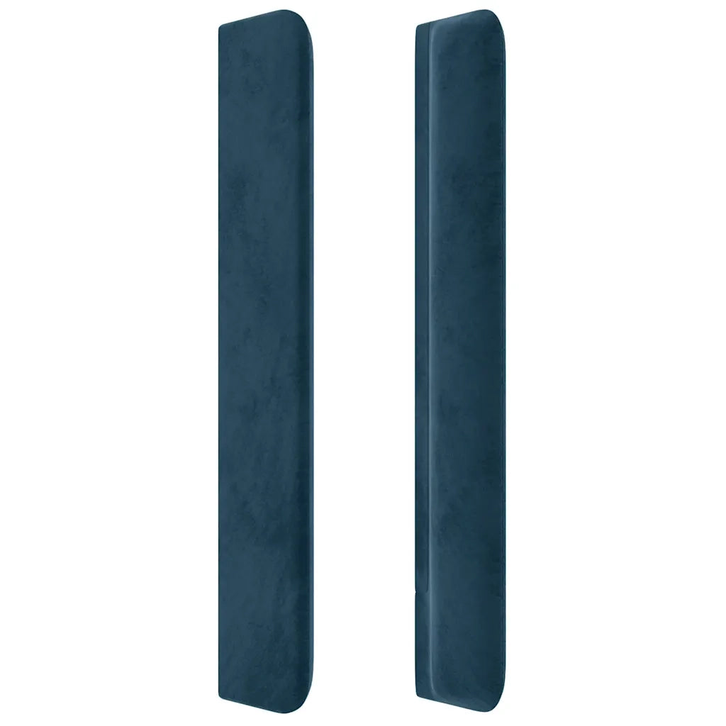 Testiera ad Orecchio Blu Scuro 183x16x118/128 cm in Velluto cod mxl 61408