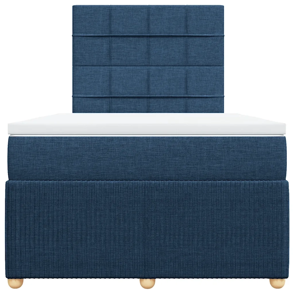 Giroletto a Molle con Materasso Blu 120x190 cm in Tessuto