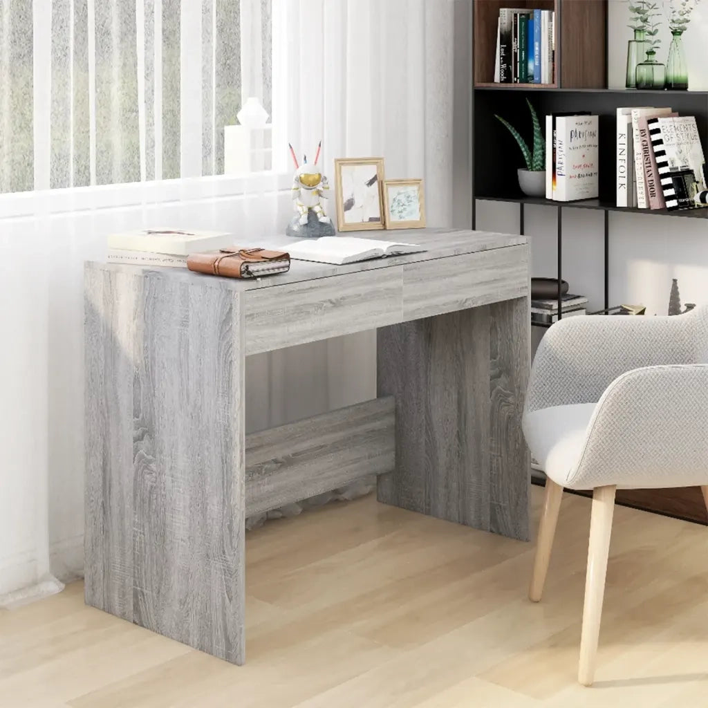Scrivania | Tavolo da Ufficio Grigio Sonoma 101x50x76,5 cm in Truciolato