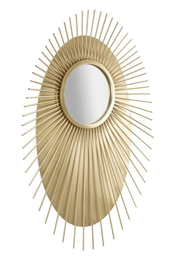 Specchio Eye Glam 75x8x110,5 cm in Ferro e MDF Oro