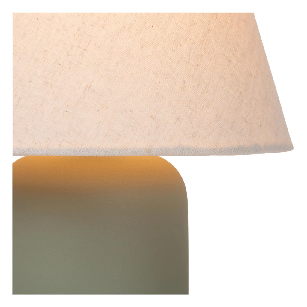 Lampada da tavolo MACIA ceramica lino verde-beige Lucide