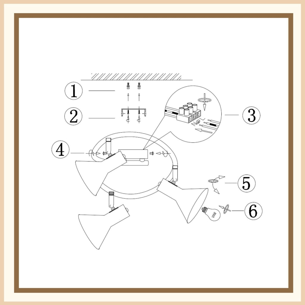 ZMH Faretto da soffitto neri E14 girevoli 350° stile industriale retrò metallo per cucina camera letto corridoio