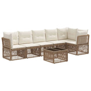 Set Divano da Giardino 7 pcs Beige polyrattan 3434226