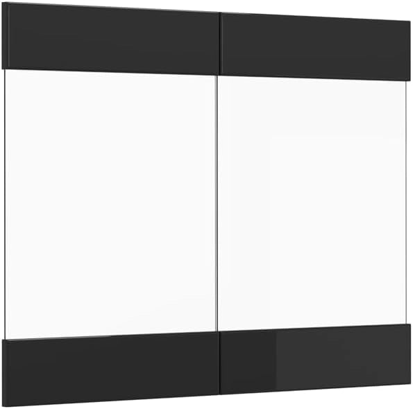 Frontale cucina R-Line, Nero lucido, 79.2 x 59 cm frontale del mobile per pensile con vetro