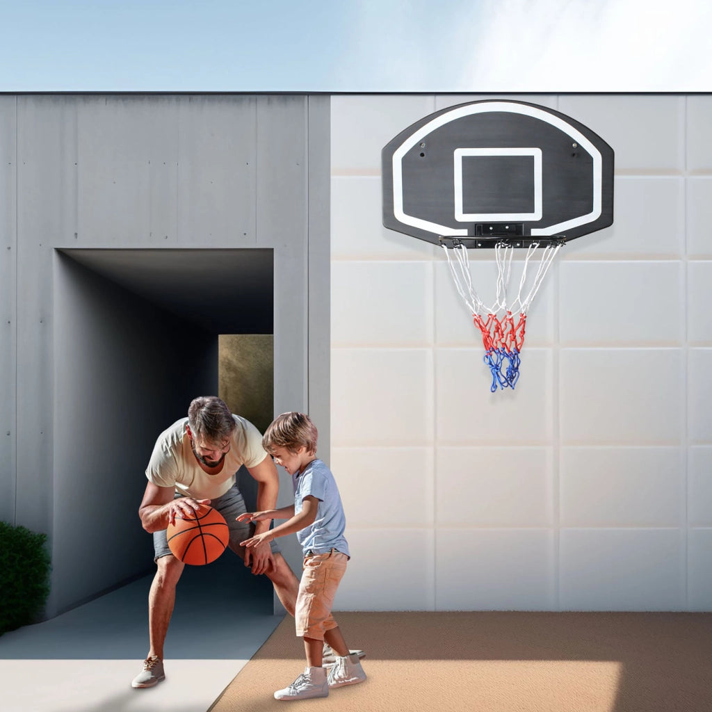 CANESTRO DA BASKET DA PARETE 72,39x45,72 cm NERO