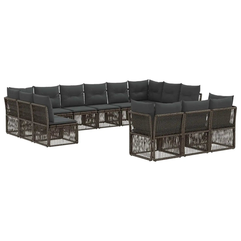 Set Divano da Giardino 13 pcs Grigio polyrattan 3434405