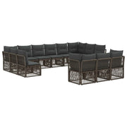 Set Divano da Giardino 13 pcs Grigio polyrattan 3434405