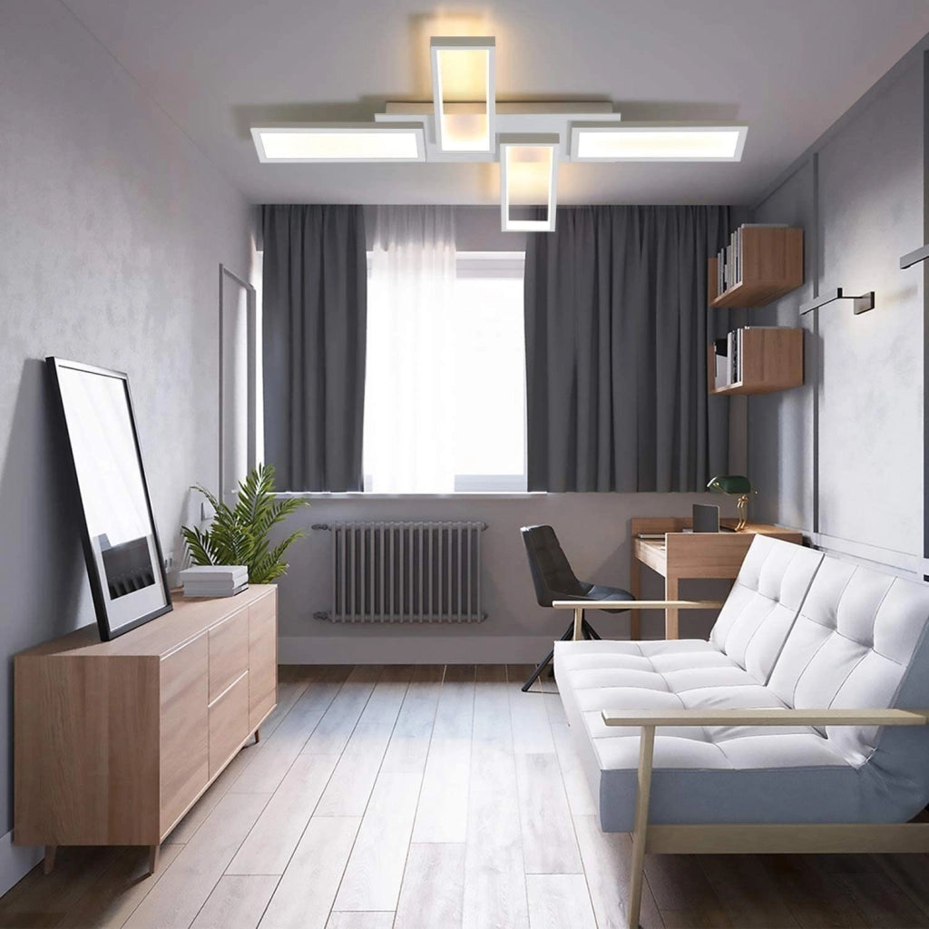 ZMH Lampada da soffitto plafoniera LED bianca dimmerabile 58W per soggiorno