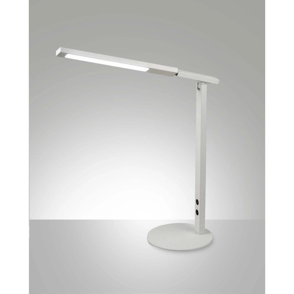 Ideal - Lampada da tavolo bianca Fabas Luce - LED Touch integrato 10W dimmerabile CCT (3000K 4000K 5000K 6000K)