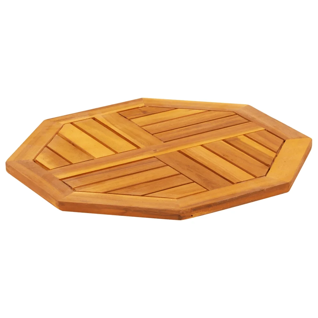 Piano per Tavolo 50x50x2 cm Ottagonale Legno Massello di Acacia