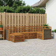 Set divano sezionale 5 pcs Naturale Legno di Acacia Massello 3384555