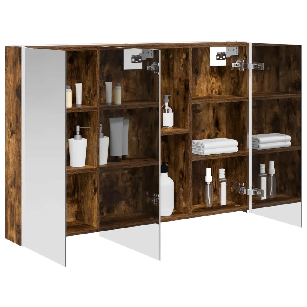 Mobiletto per specchio da bagno Rovere fumé