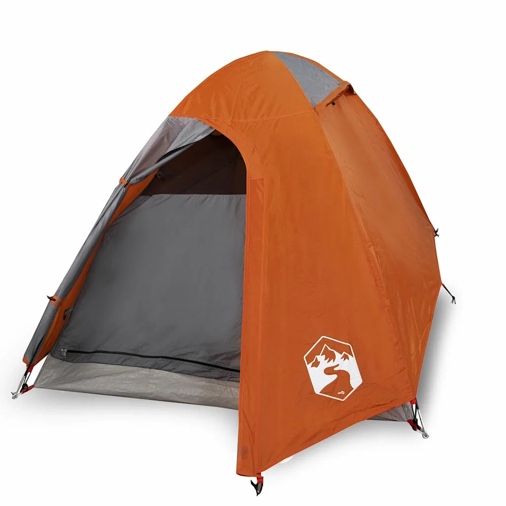 Tenda da Campeggio a Cupola 2 Persone Arancione Impermeabile 94329