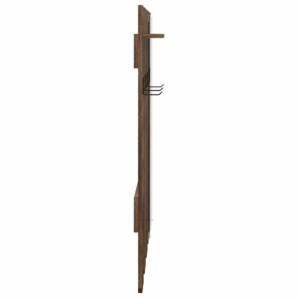 vidaXL Appendiabiti a muro Rovere affumicato 100 x 10 x 100 cm