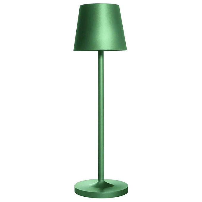 Unilux Loompa lampada da tavolo LED, ricaricabile USB-C, dimmer touch, 242 lumen, batteria 1800 mAh, IP44, verde