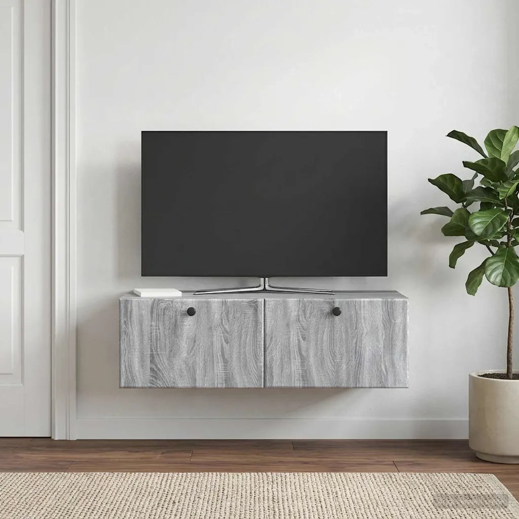 Mobile Porta TV da Muro 98 x 41 x 30 cm Sonoma grigio 899211