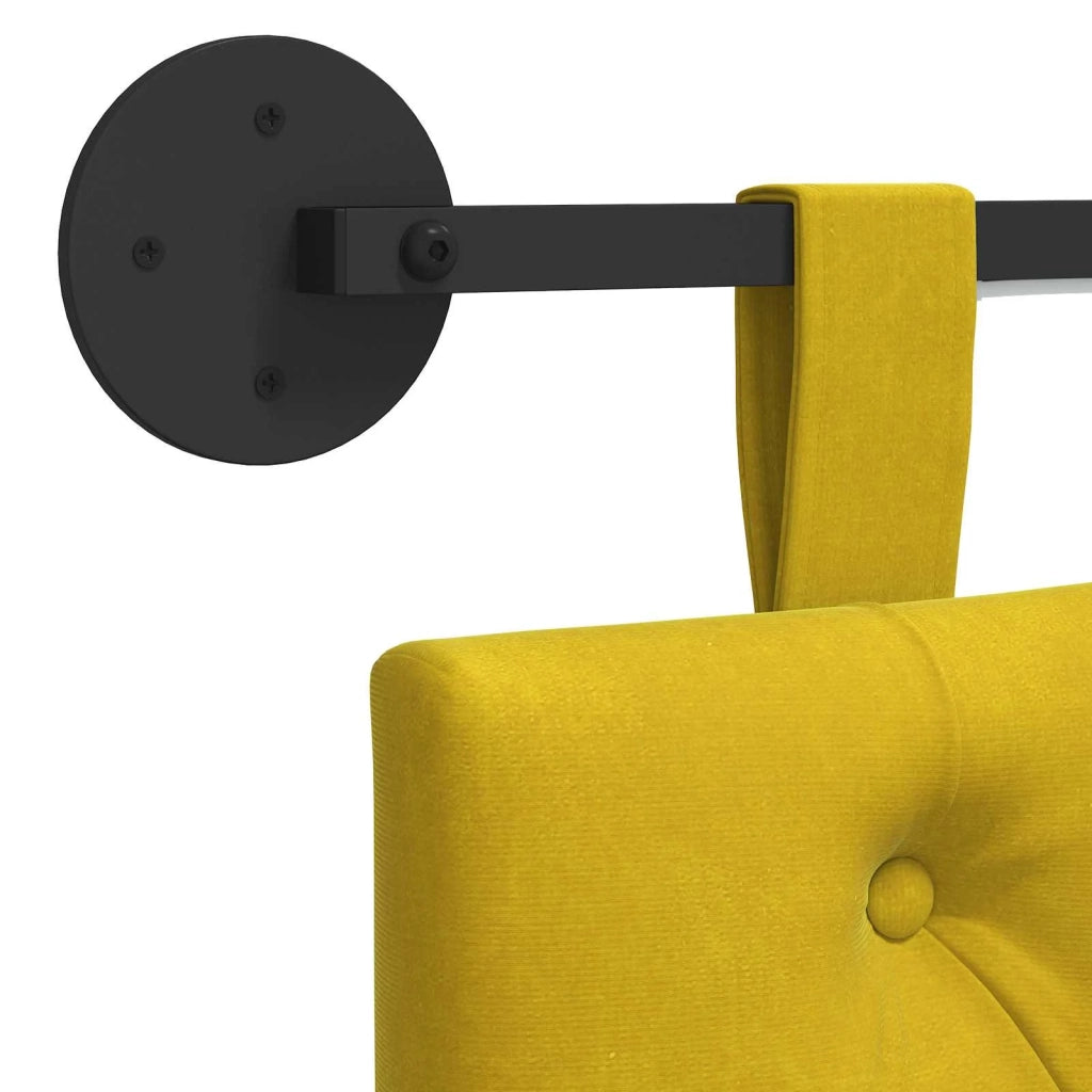 Testiera sospesa Con luce LED Giallo Velluto