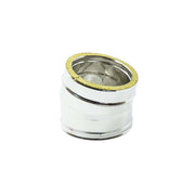 Gomito curva acciaio inox doppia parete di 100 - de 150mm, scegli se  15 gradi