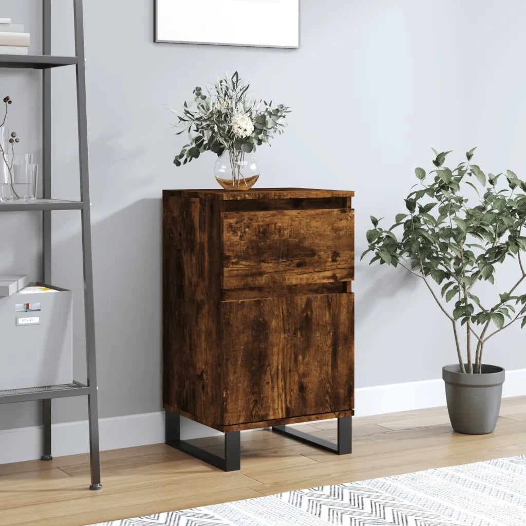 Credenza-Buffet-Armadio da cucina Rovere Fumo 40x35x70 cm in Legno Multistrato 510809