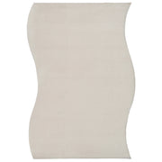 Tappeto Beige Chiaro in Ecopelliccia 160 × 230cm a Pelo Lungo con Retro in Poliestere per Soggiorno e Corridoio Moderni