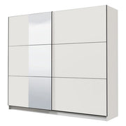 Armadio Camera da Letto Sorgono, Guardaroba Grande Appendiabiti, 236.5x210h cm Bianco Opaco