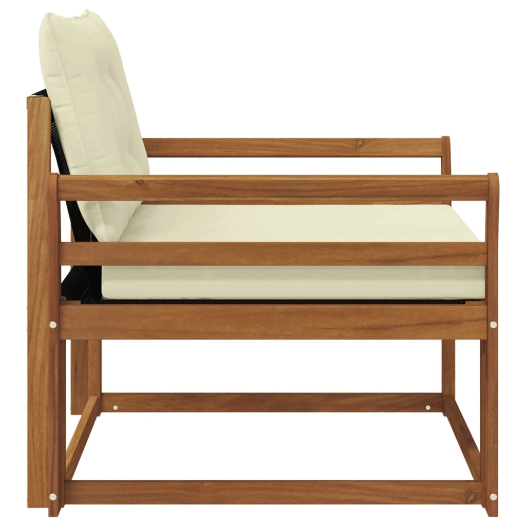 Set di divani da esterno-Sofa da giardino Legno di Acacia Massello e Textilene 298714