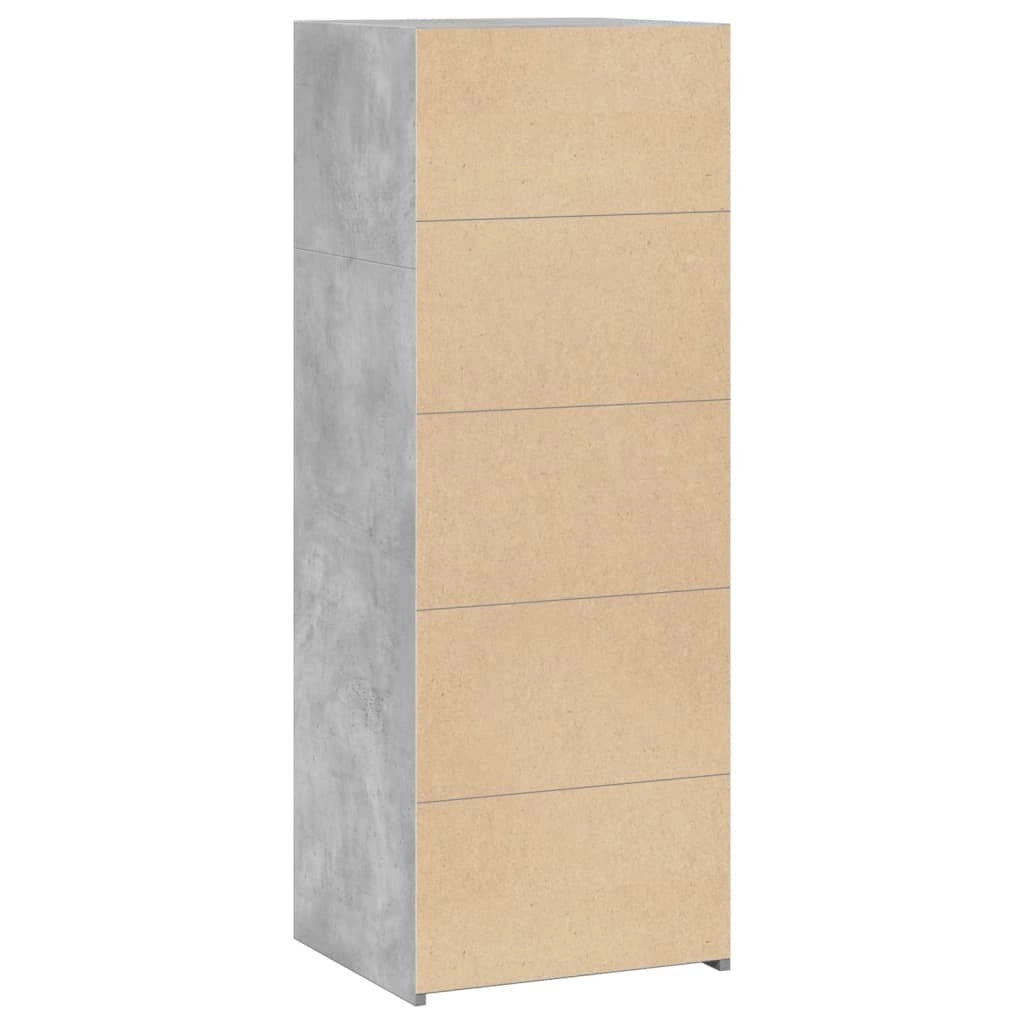 Buffet credenza cassettiera mobiletto mobile contenitore organizer cucina soggiorno salotto alto 45 x 41 x 124 cm legno ingegnerizzato grigio 02_0034441