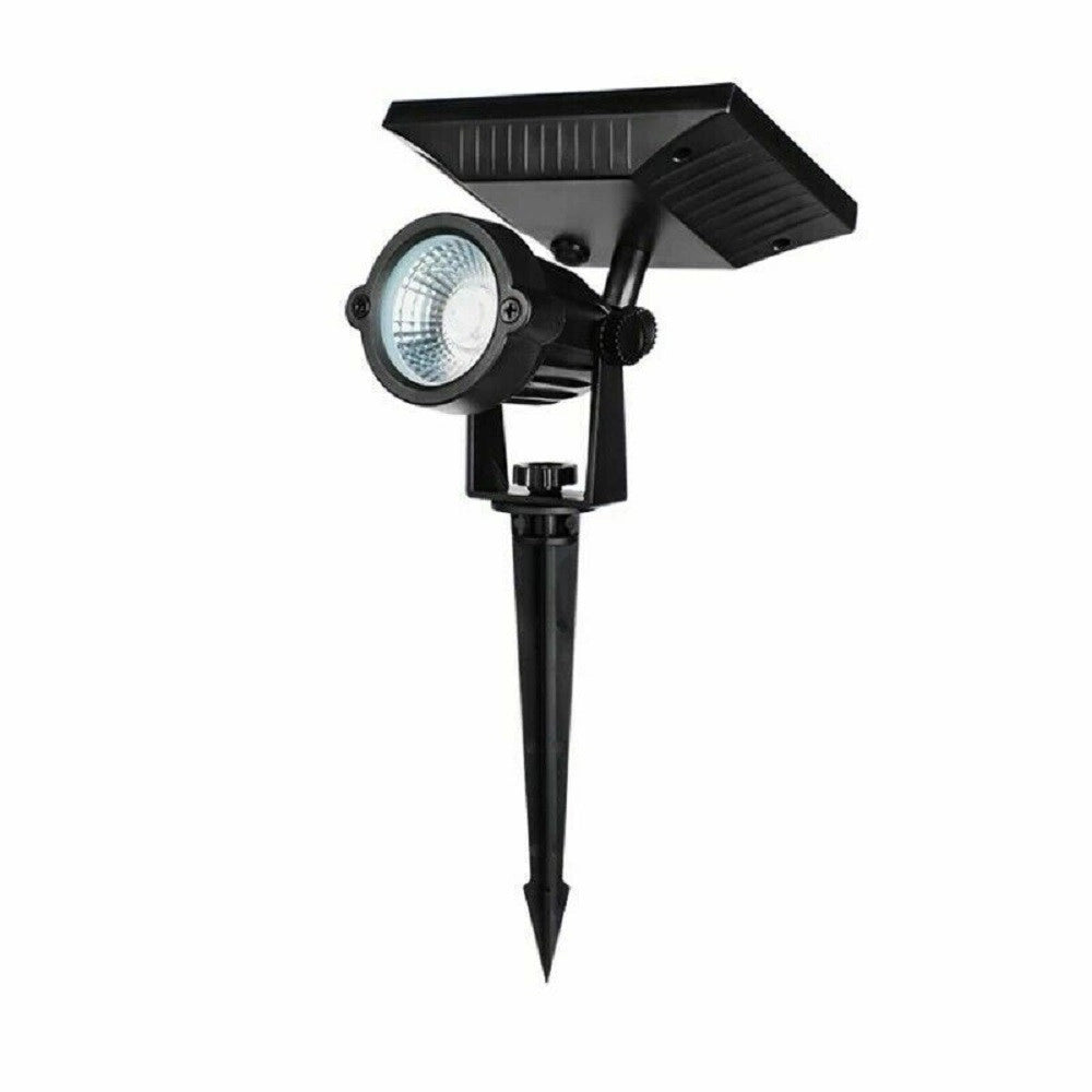 Trade Shop - Faro Faretto A Led Giardino Picchetto Con Pannello Solare 10w Crepuscolare -