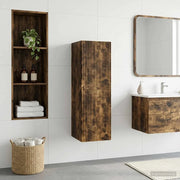 Mobiletto da Bagno a Muro Rovere Fumo 33 x 34,5 x 100 cm 890527