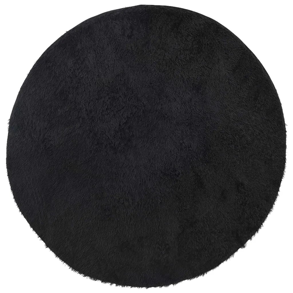 Tappeto Shaggy a Pelo Lungo NAVARRA Nero 120x120 cm poliestere 4102902