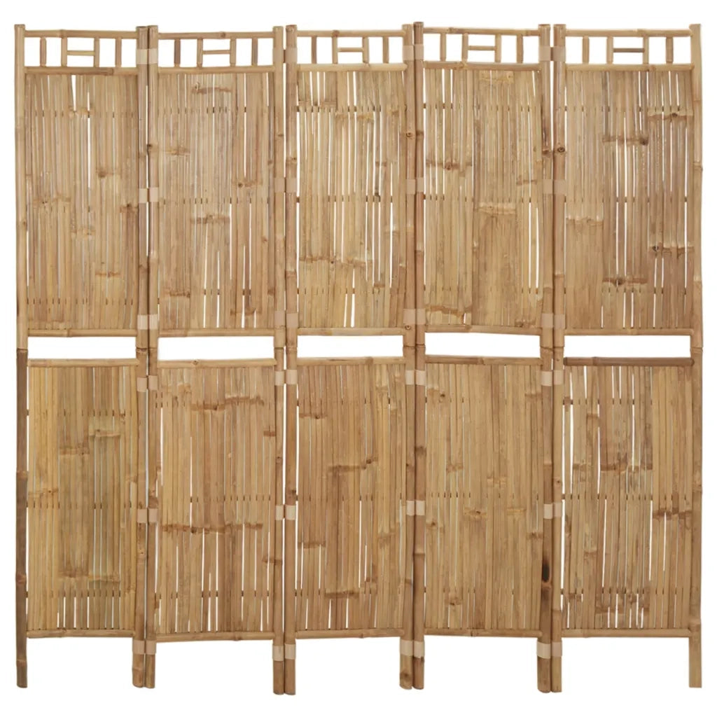 Paravento a 5 Pannelli in BambÃ¹ 200x180 cm cod mxl 66265