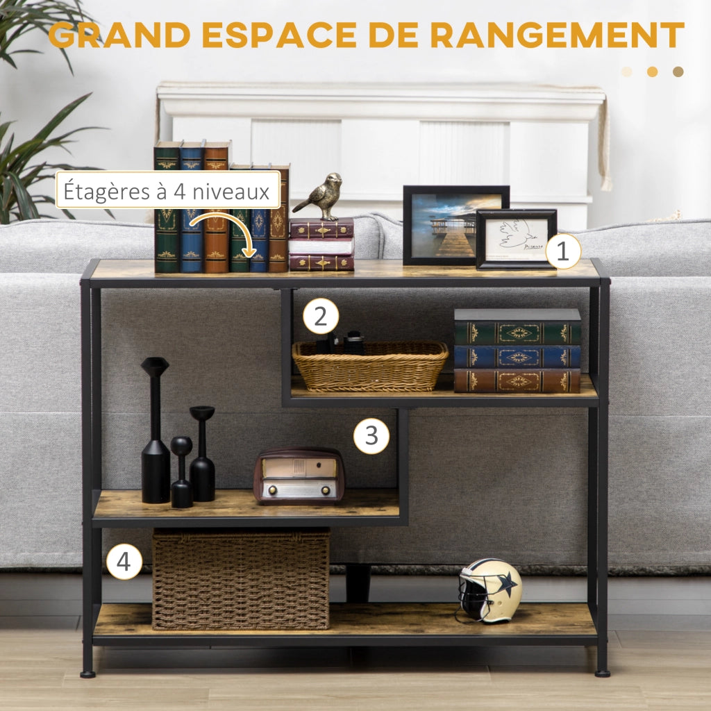 Tavolo console ¨C Zephmum ¨C Legno effetto rovere 99.6x33.6x74 cm