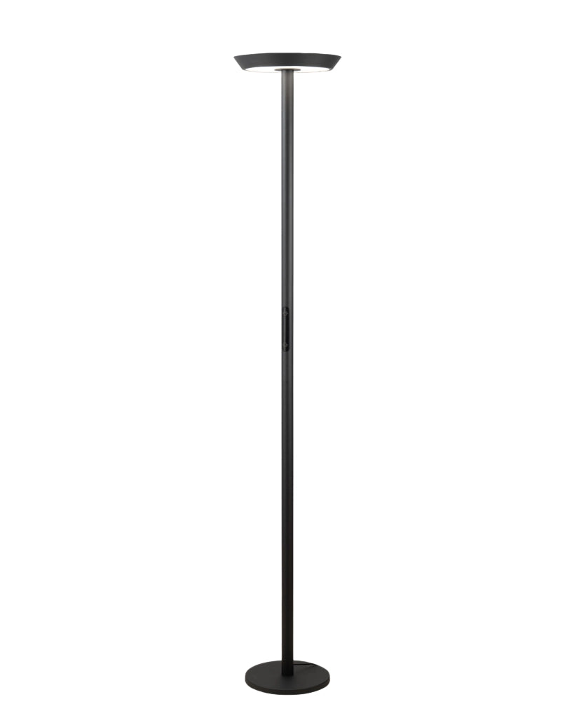 Lampada da terra Fizz a LED 50W integrato, struttura in alluminio e metacrilato, CCT regolabile 2700K-4000K, Antracite - Fizz