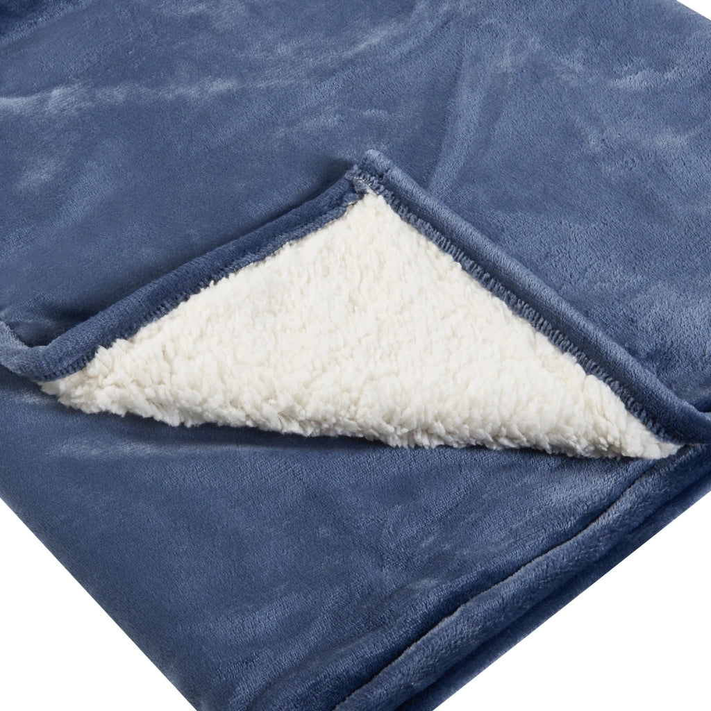 Coperta elettrica riscaldata 120 watt camera da letto 200 x 150 cm azzurro 03_0009333