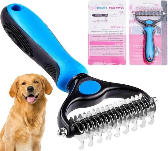 Borsetto premium per cani e gatti con pelo lungo - borsetto a spazzola sottile