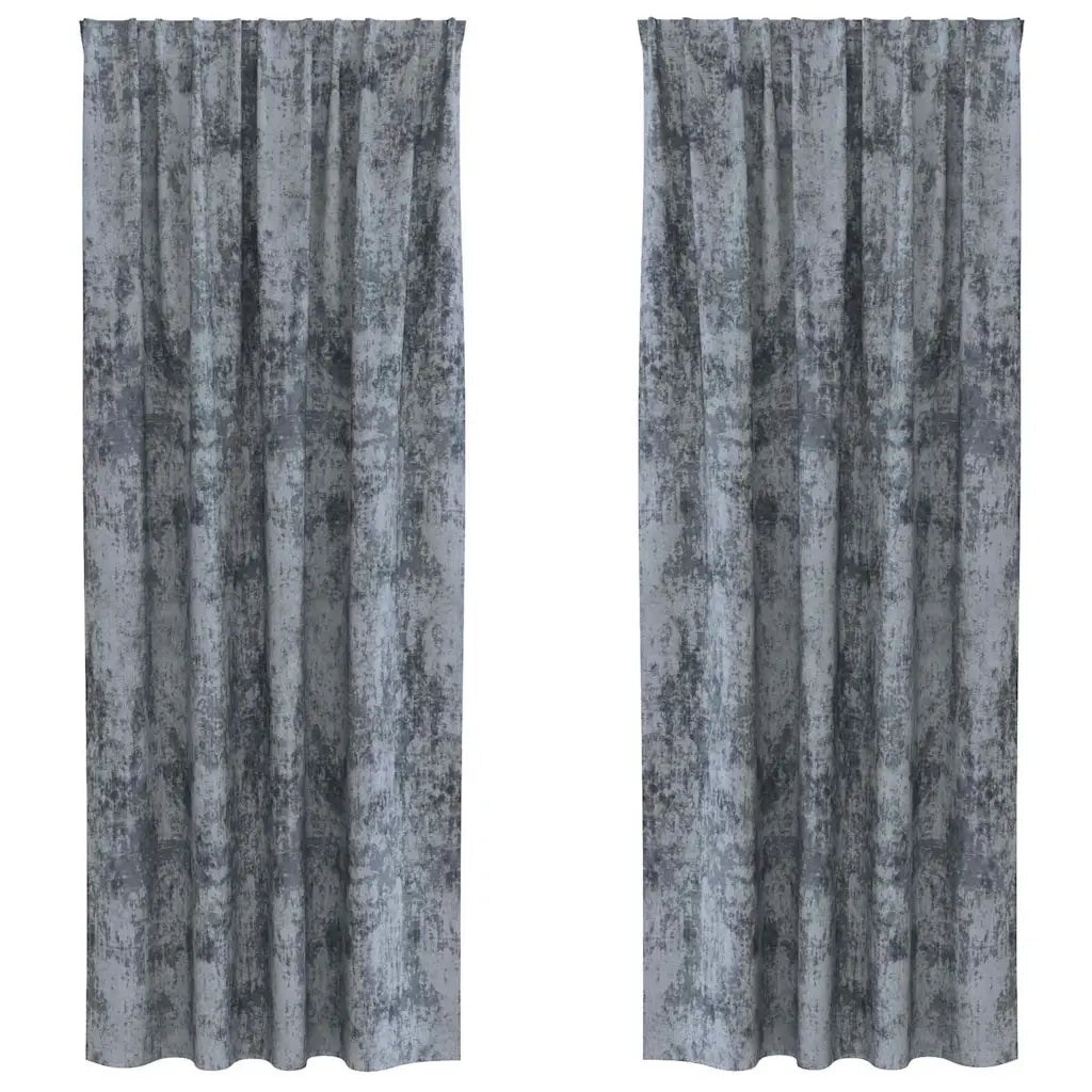 Tende in Velluto 2 pz Grigio Argento 225 x 140 cm Velluto