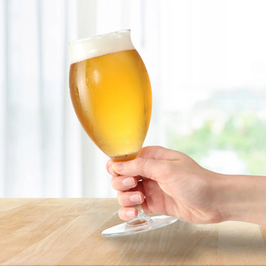 Boccale da birra KADAX, bicchiere da birra, calice alto in vetro, 410 ml, 2 pezzi