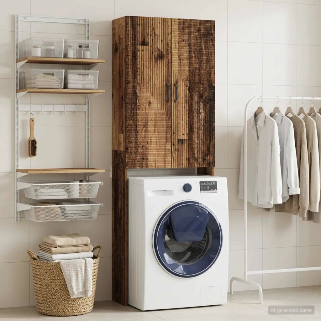 Mobile Bagno HAARLEM Legno antico 66 x 25,5 x 190 cm 896923