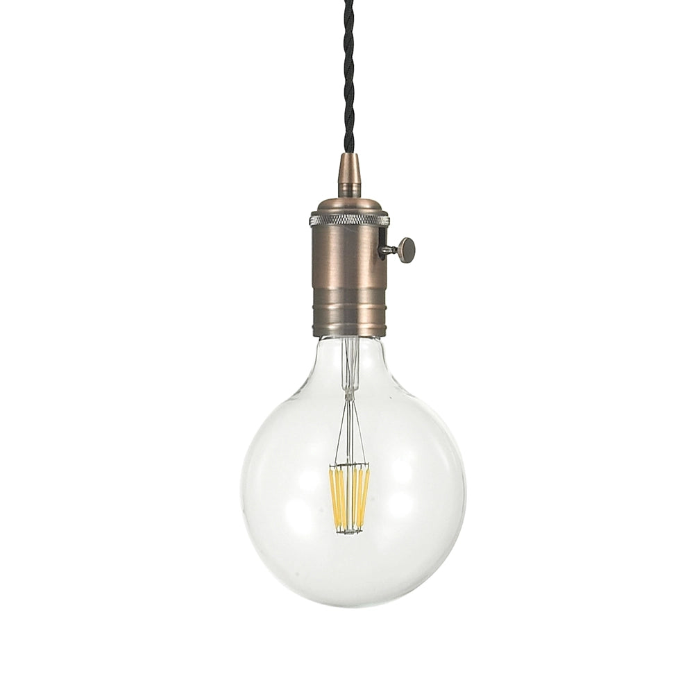 Sospensione Rustica-Country Doc Metallo Rame 1 Luce E27
