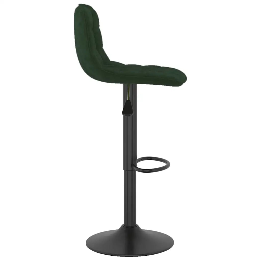 vidaXL Sgabelli da Bar 2 pz Verde Scuro in Velluto