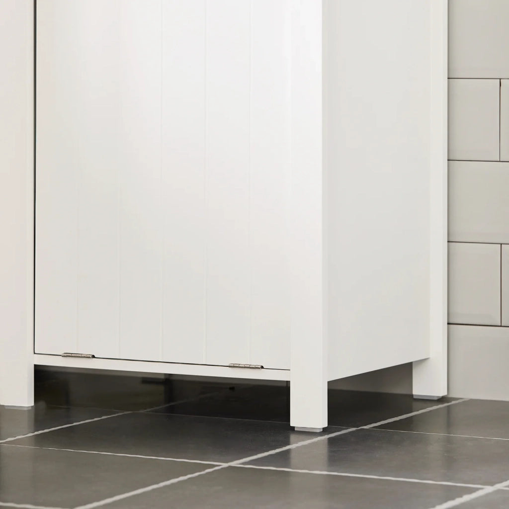 Mobile Colonna Bagno Mobile Alto Con Portabiancheria Apribile Mobile Bagno Mobile Bagno Stretto Bianco 45x35x171cm BZR102-W SoBuy