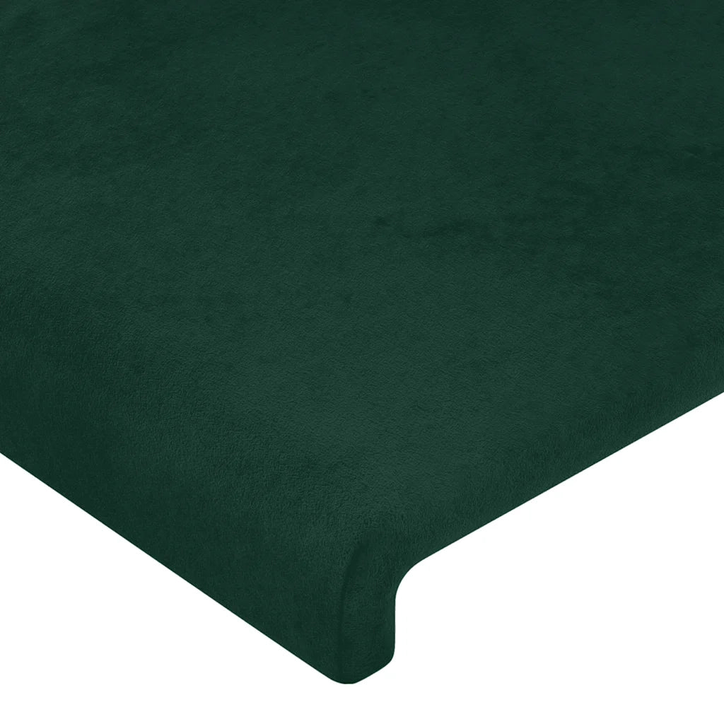 Giroletto senza Materasso Verde Scuro 160x200 cm in Velluto 3125644