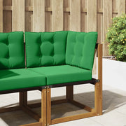 Cuscino per divano da esterno 3 pcs Verde Poliestere