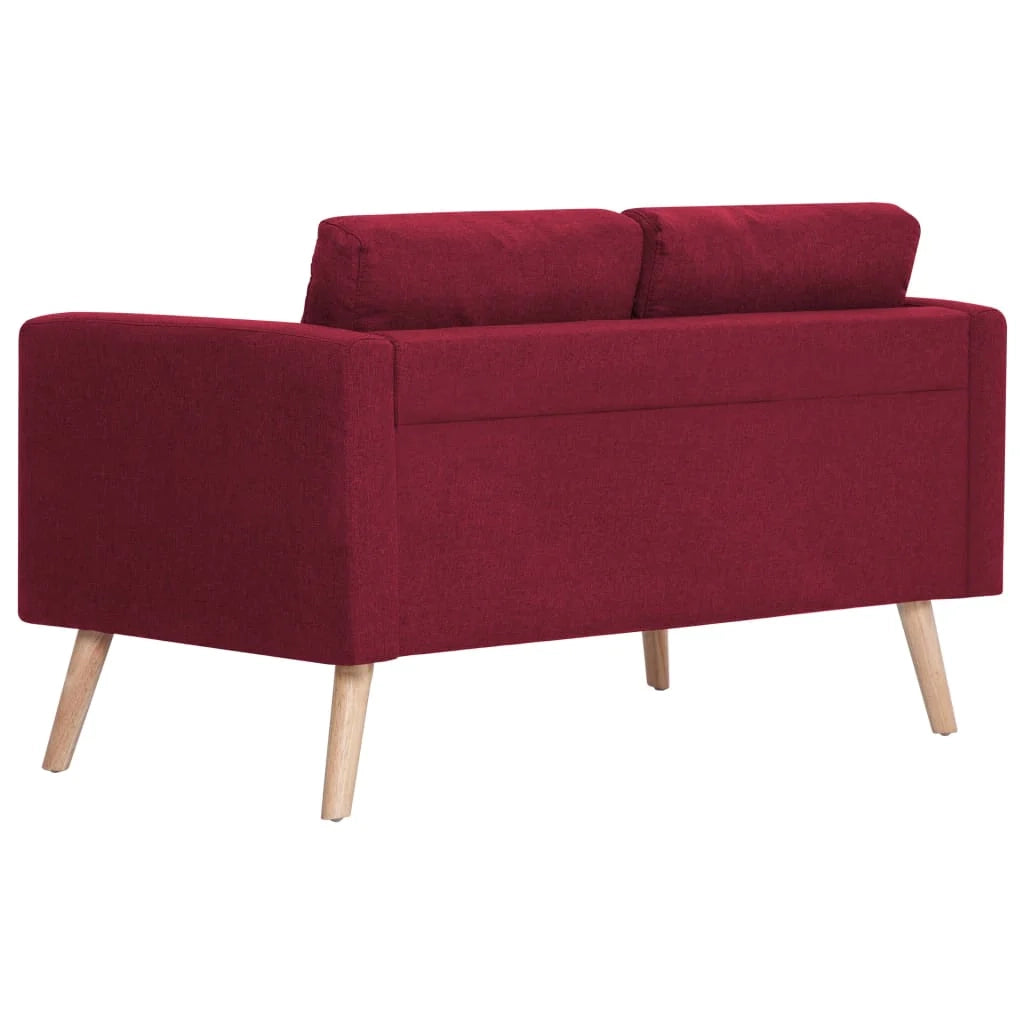 Divano 2 posti per soggiorno salotto arredamento casa tessuto rosso bordeaux 02_0018928