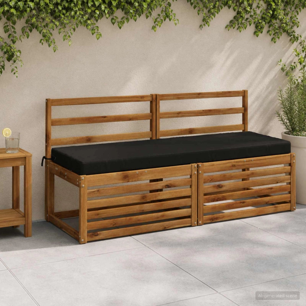 Cuscino per panchina SOEST 100% Poliestere Nero 140 x 50 x 8 cm 950254