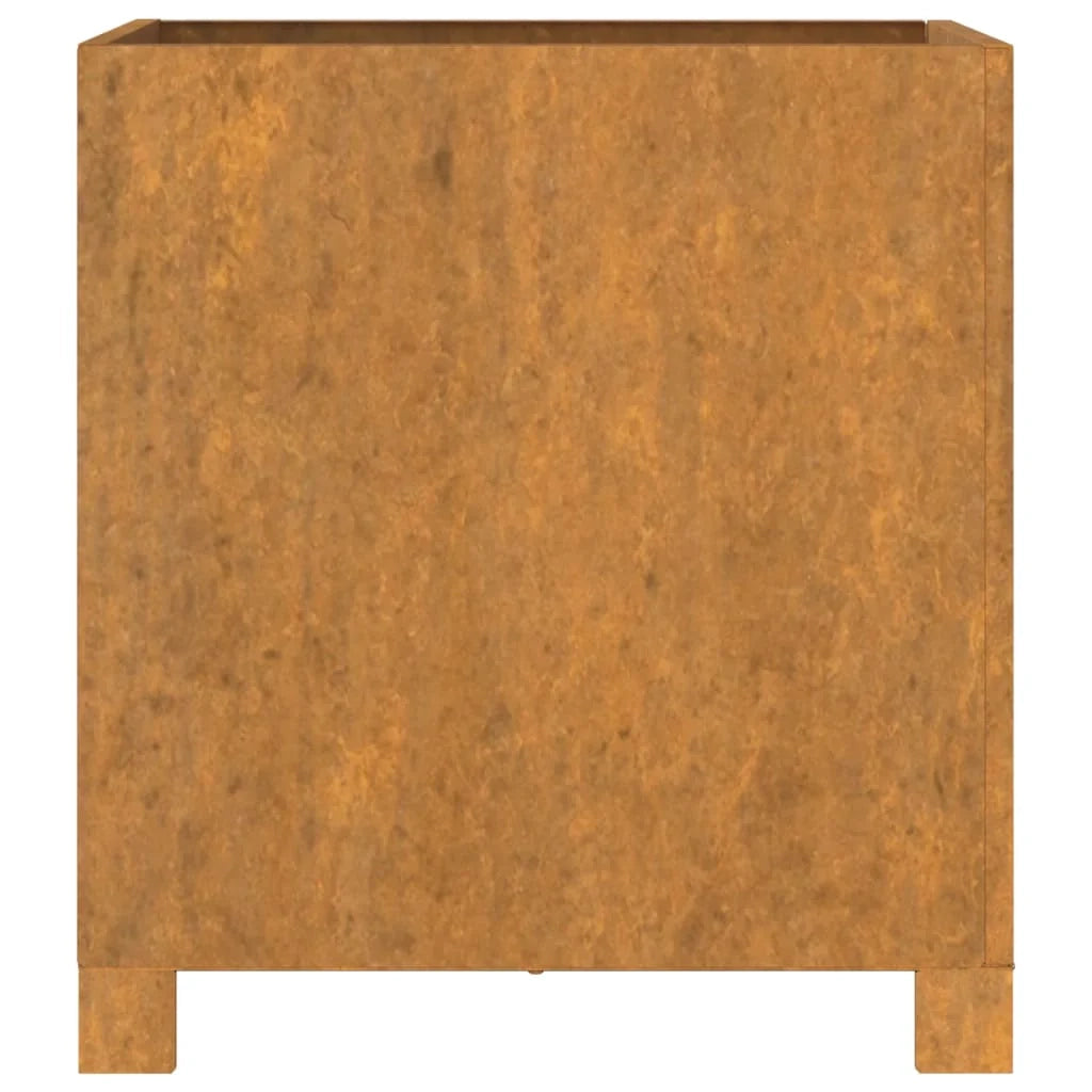 Aiuola rialzata/fioriera con gambe finitura ruggine 42 x 40 x 43 cm acciaio corten marrone 02_0038179