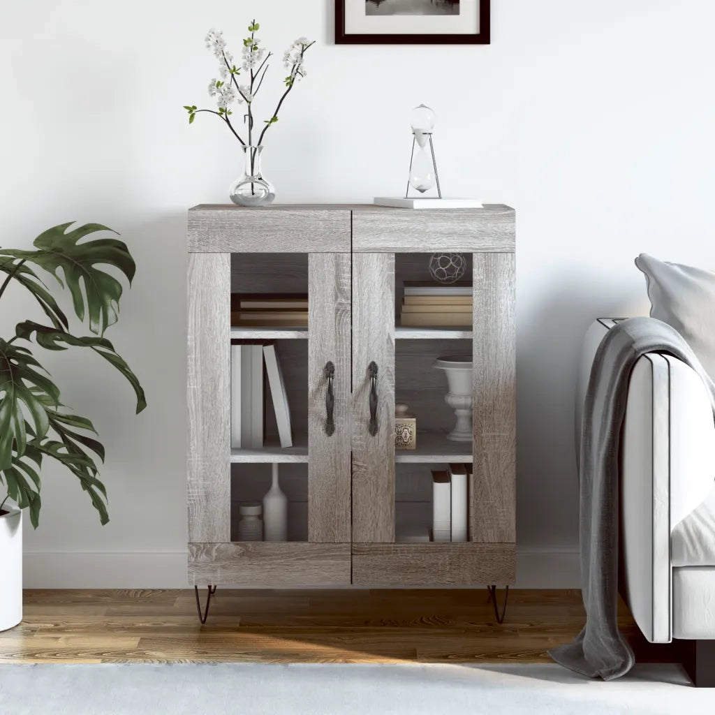 Credenza | Madia | Buffet da pranzo | Armadio da pranzo Grigio Sonoma 69,5x34x90 cm in Legno Multistrato
