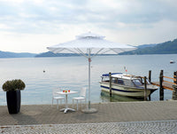 Ombrellone da Giardino 3x3 m Palo Ø60 mm Telo in Polietilene Bianco