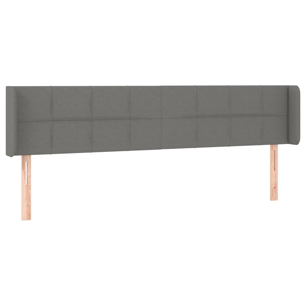 Testiera a LED Grigio Scuro 163x16x78/88 cm in Tessuto 3123243
