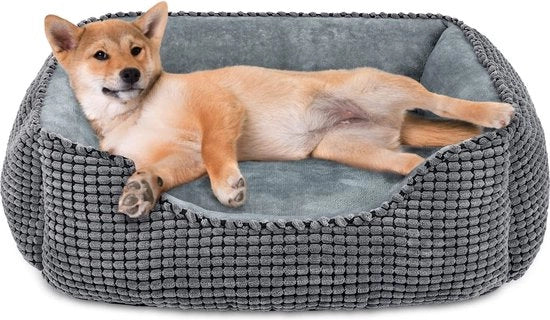 Mandria per cani di medie dimensioni, morbido, letto per cani, lavabile, mandria antiscivolo per cani, divano per cani, letto per cani morbidi, 64 x 53 x 20 cm, letto per animali domestici per cani e gatti di piccole e medie dimensioni